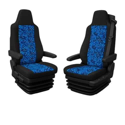 Housses de siège pour Man TGX TG3 dès 2020 en peluche danoise bleue