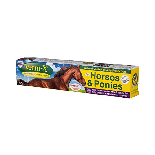Verm-X Original Pellets for Horses and Ponies All Natural Supplement SupportsIntestinal Hygiene Helps Restore & Maintain Gut Vitality - 250 g