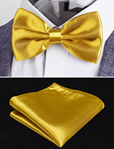 Image of Alizeal Mens Multicolored Silk Solid Cummerbund Bow Tie Set