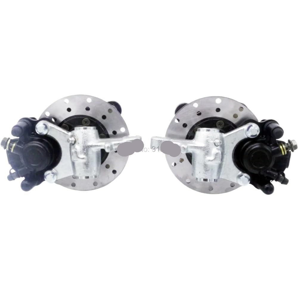 1 Set Mandrini a snodo con Montante dello sterzo con Pinza Freno M14 * 4 Stud da 100 mm Mozzi Ruota a Disco da 130 mm compatibili con passeggini Go Kart e Quad