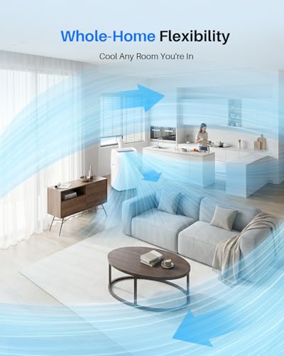 Image of Feelfunn 14,000 BTU Portable Air Conditioner - Multi-Function Portable AC Unit Cools Up to 700 Sq. Ft., with Ultra-Quiet(42db), Auto Swing, 24H Timer, AC Unit for Bedroom, Dorm, Apartment