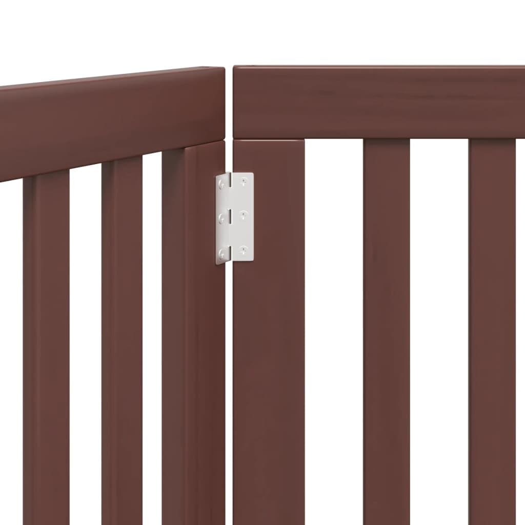 Puerta plegable para perros de 160 cm, de madera de álamo, para interior y exterior, protección segura para cachorros, valla resistente a la intemperie, para casa, jardín, terraza, viajes