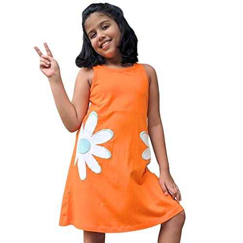Image of YouGotPlanB 100% Cotton Printed Above Knee Length Dress for Girls