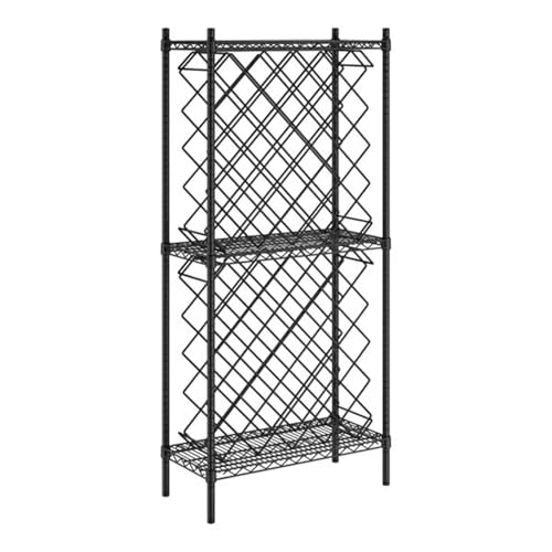 Rack para botellas de vino negro 14 x 30 pulgadas 84 botellas miniatura 1