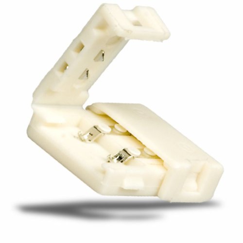 Isolicht Flex banda de clip, de 2 polos plástico blanco para ancho 12 mm