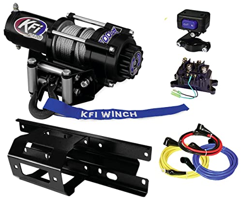KFI A2500-R2 2500lb Wire Rope Winch & 100440 Winch Mount kit Comp...