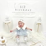 GOPATYハーフバースデー 誕生日飾り half 1/2誕生日 タペストリー 風船 バルーン 6ヶ月飾り付け 写真背景 シンプル おしゃれ かわいい お祝い（タペストリーセット）