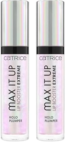 Catrice Max It Up Lip Booster Extreme, n. 050, multicolore, nutriente, volume estremo, ingrandente, vegano, senza conservanti, senza parabeni, senza particelle di microplastica, confezione da 2 (4 ml)