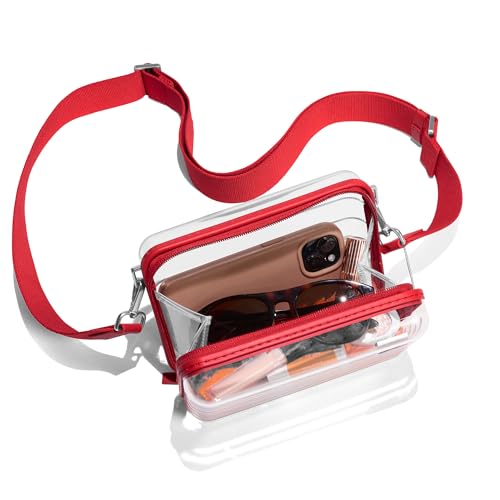 Image of Away Stadium Bag, Stadium-Approved Clear Purse & Crossbody Bag | Clear Stadium Bag for Concerts, Festivals and Sports Events, Compact 5 inch x 3 inch x 7 inch Crossbody Design