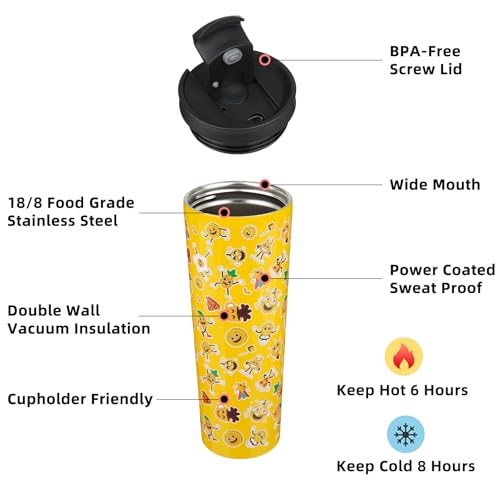 Image of BJPKPK 30 oz Coffee Tumbler with Straw, Insulated Stainless Steel Cup