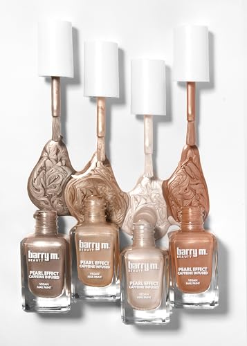 Barry M Pearl Effect Nail Paint, Shade Champagne Caramel Latte |Pearlescent Shimmer Nail Polish - Image 2