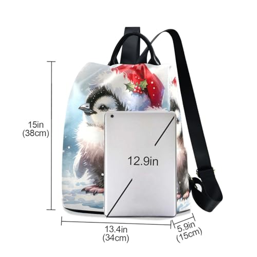 Mochila antirrobo de pingüino para mujer con bolsillos ocultos de seguridad 3