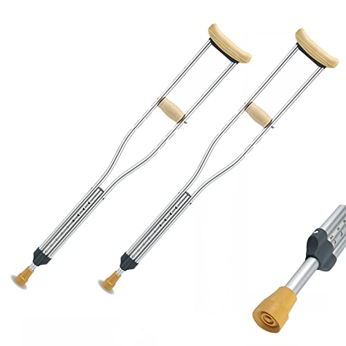 Béquilles réglables en aluminium pour adultes | Paire taille M 300LB