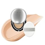 TIRTIR Aura Glow Cushion | Semi-Glow Finish, 72-Hour Radiance, Buildable coverage, Moisturized, Buildable skin, Korean Cushion, Mini (0.15 oz.), 21N Ivory