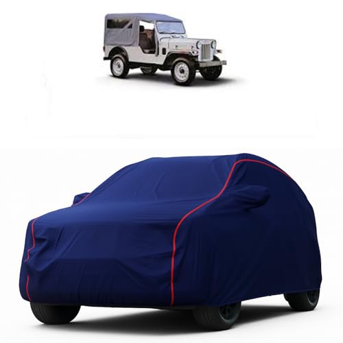 Image of Heavy-Duty Car Cover for Compatible with Mahindra Jeep (2010 to 2025 All Models) Deluxe Car Protection Cover - Waterproof & UV-Resistant All-Season Exterior Protection