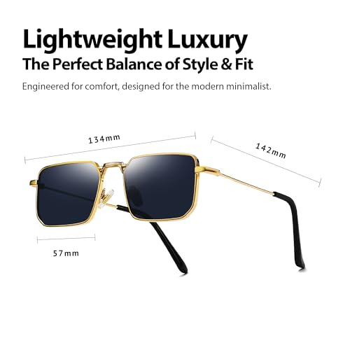 Naomi Rectangular Sunglasses Classic Retro Metal Frame Small Size UV400 UV Protection For Men And Women4