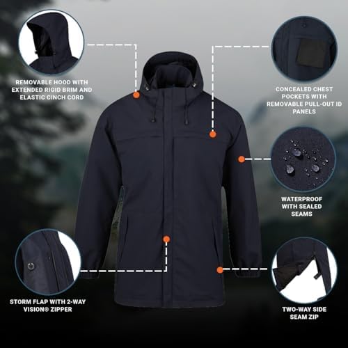 Propper Men's 3 In 1 Hardshell Parka Jacket Coat - Image 5