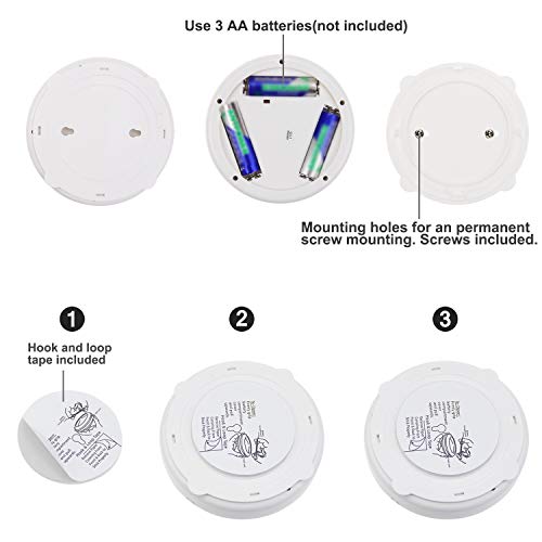 Image of LUXSWAY Wirelss Spotlights, Battery LED Lights Remote and Timer, Dimmable Accent Lights, Picture Lights with Rotatable Lights Head, Stick Indoor for Closet Painting Artwork -100 Lumens 2Pack