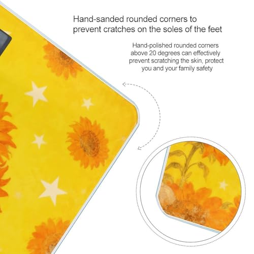 Báscula digital para baño con diseño de girasol y capacidad de 400 lb miniatura 4