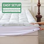 oaskys Full Size Mattress Topper - Cooling Extra Thick Viscose Made from Bamboo Mattress pad - Soft Breathable Quilted Fitted Mattress Cover with 900 GSM Down Alternative Fill