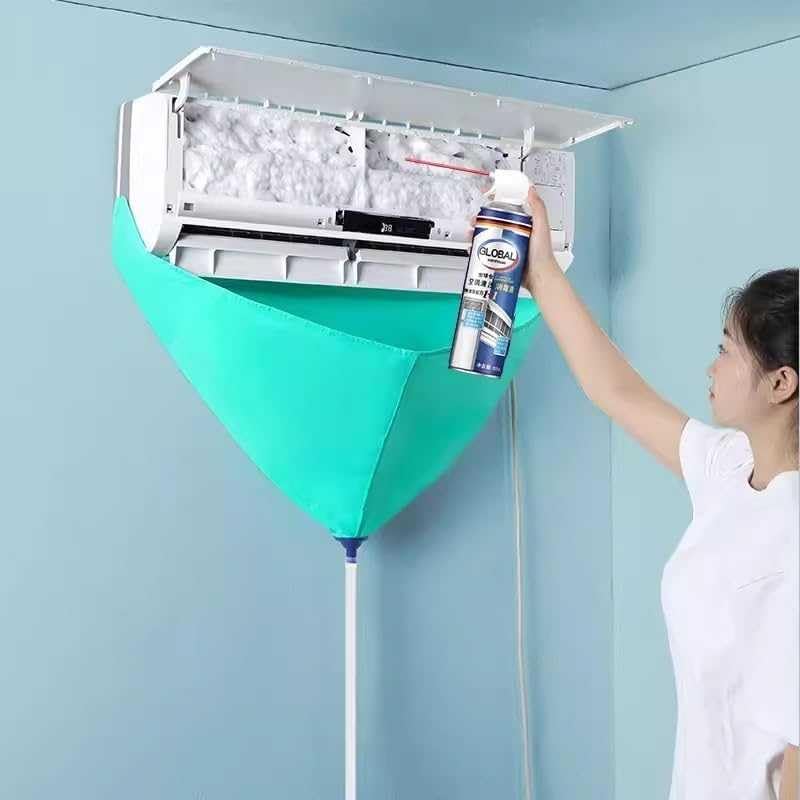 Juego de bolsas de agua de limpieza de aire acondicionado, mantiene la unidad de aire acondicionado fresca con un kit de limpieza fácil de usar