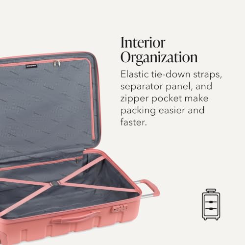 Image of SwissGear 7366, Coral Almond, Checked-Large 27-Inch, Signature Hardside Expandable Luggage With Spinner Wheels