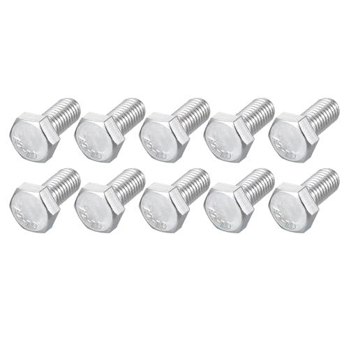 Image of METALLIXITY Hex Bolts (M8-1.25x20mm) 20Pcs, 304 Stainless Steel Coarse Fully Threaded Hex Head Screw Bolt Machine Screws - for Furniture Repair, Silver