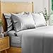 100% Eucalyptus & Tencel Queen Sheet Set, Cool for Hot Sleepers, Deep Pocket with 2 Side Pockets - 6 pcs, Light Gray