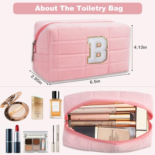 QZUnique Gift for Women Initial Travel Bag - Duffel with Makeup Pouch, Weekender Overnight Tote, Gym Yoga Bag, Birthday Gift4