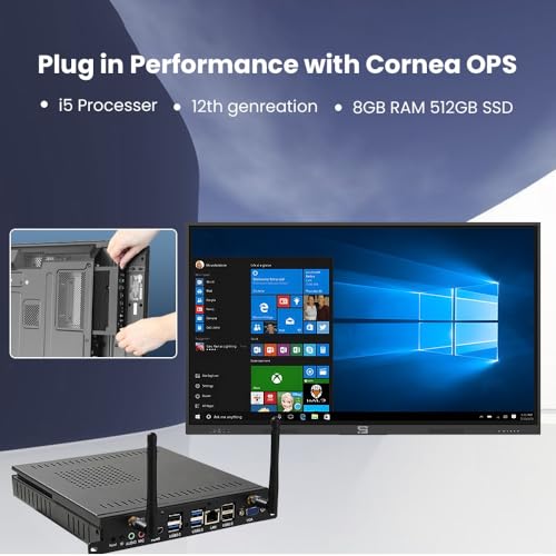 Image of 55 Inch All in One Interactive Smart Board 3840X2160 Pixel 4K UHD Display and Dual Operating System Android and Windows Version WritePro for Office, School