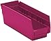 Quantum Storage Systems QSB101PK 36-Pack 4" Hanging Plastic Shelf Bin Storage Containers, 11-5/8" x 4-1/8" x 4" , Pink