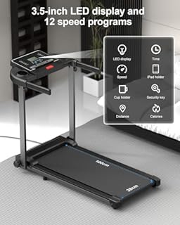 Treadmill Walking Pad Running Machine - Treadmills for Home Foldable Under Desk Treadmill with Handle Folding for Heavy People Foldaway Portable Compact Indoor Flat 10Km/h Electric Machines