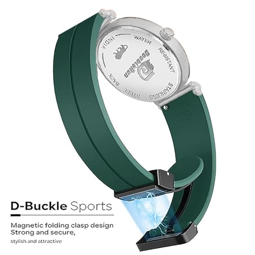 Image of DOUBLERUN Date Function White Color Silicone Strap Analog Wrist Watch for Men S 26-00-0