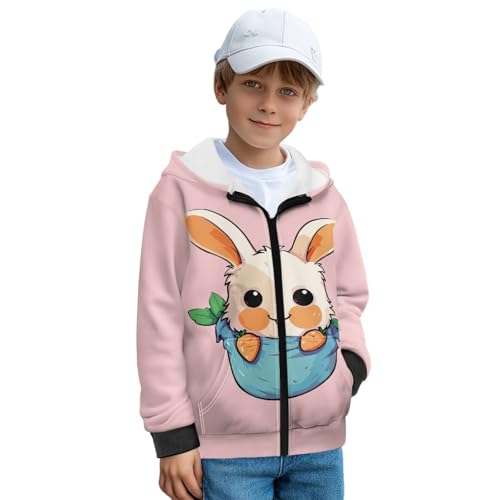 Long Sleeve Hoodies for Girls Fleece Thick Jacket with Pockets Zip Up Hooded Sweatshirts for Teen Girls2