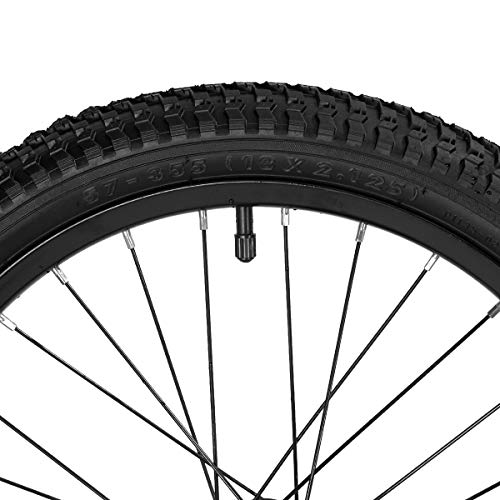 Image of JOYSTAR 12 14 16 18 20 Inch Kids Bike Front Wheels Replacement Bicycle Wheels with 12-20 Inch Solid Air Rubber Tire & Inner Tube Don't Fit Huffy Bike Black & White