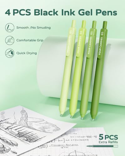 Image of Four Candies School Supplies 25 Piece Pencil Case Set Green