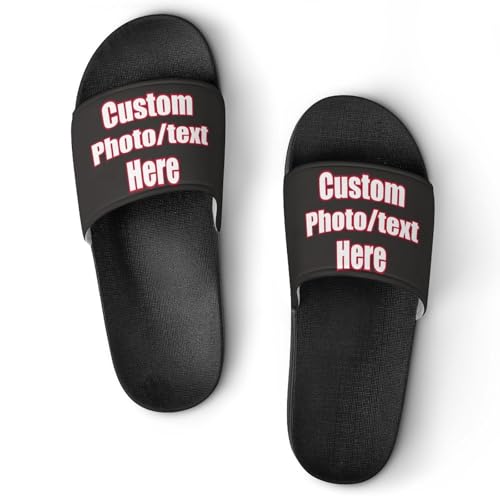 Custom Slippers Man Woman Boy Girl Tailor Made Slides Sandals Personalized Photo Text Customized Couple Bath Shoes Water Shoe Family Wear Soft Soles Flip Flops