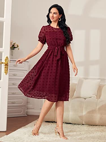 Image of TAGAS Women's Georgette Fit and Flare Knee-Length Western Dress
