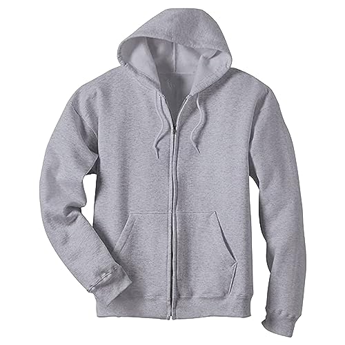 Mmoneyake Mens Slim Fit Lightweight Zip Up Hoodie Terry Hooded Sweatshirt Jacket Solid Color Long Sleeve Coat with Pockets4