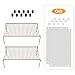 WOSOVO Set of 2 Kitchen Cabinet Organizer and Storage Shelves Stackable Expandable Storage Racks with Anti-Slip Liners for Cabinet Pantry, Bronze