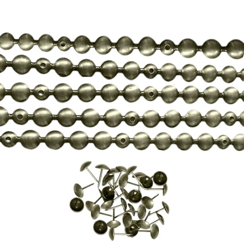 Gkhlg 5 Meters Upholstery Nail Stud Strips Bronze Color Decorative Sofa Trim Tapes with 9.5mm Nail Heads for Furniture Bench Sofa Garden Chairs for DIY Upholstery Projects