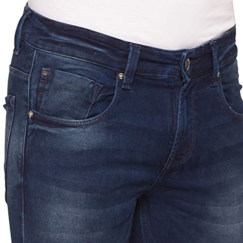 Image of Spykar Men's Kano Slim Fit Mid-Rise Jeans (Ankle Length)