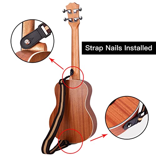 Winzz Tenor Ukulélé Adulte, Ukulele Débutant Set 26 Pouces Avec Support Ukulele et Capodastre (Acajou, Mat) - Les Beatles, Paul McCartney, John Lennon, RIngo Starr, George Harrison Winzz Tenor Ukulélé Adulte, Ukulele Débutant Set 26 Pouces Avec Support Ukulele et Capodastre (Acajou, Mat) – Image 6