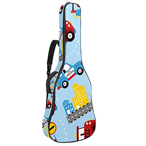 Housse guitare basse et électrique imperméable à fermeture éclair style dessin animé