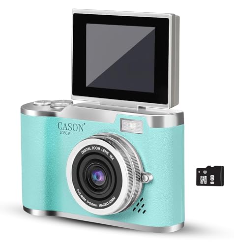 Image of Cason 48MP Digital Camera for Kids-Real Photo & Video Mini Camera for Photography 2.4 inch Rotating Screen, Built in Games Kids Cameras for 5-15 Years Girls & Boys(Supports Upto 64GB Memory)