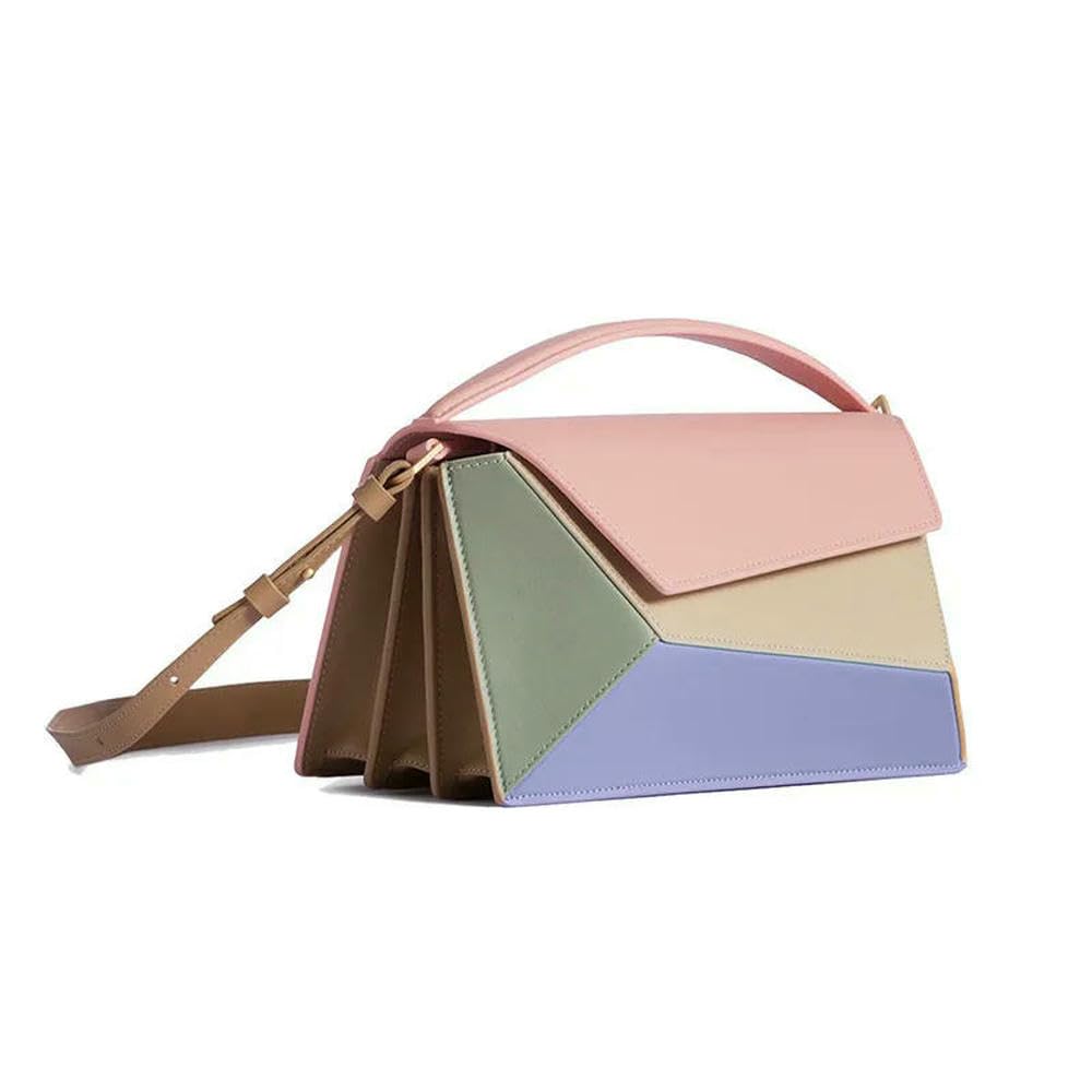Bolso de Hombro para Mujer, Bolso Cruzado geométrico, Bolsos de Mano para Mujer, Bolso de Mano de Lujo de Cuero PU, Bolso Tipo Cubo
