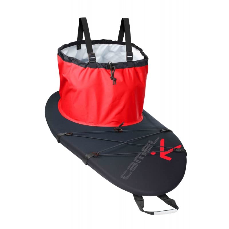 Hiko Kajak Spritzdecke Camel 87 mit Nylon Kamin und Einer Neoprendecke Spritzschutz, Farbe:rot