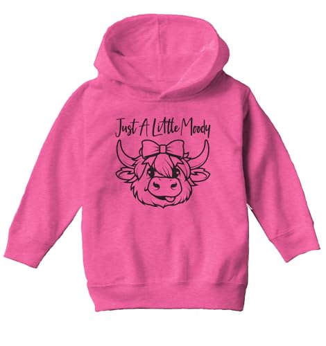 Tcombo Just A Little Moody - Cow Pun Toddler/Youth Fleece Hoodie2