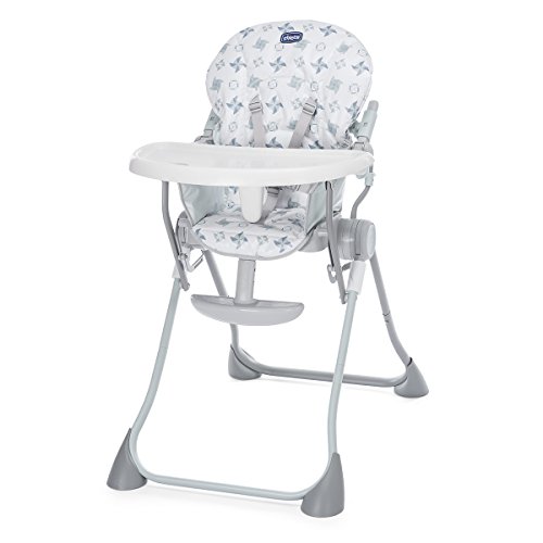 Chicco Pocket Meal - Trona ligera y compacta, para niños de 0 a 3 años, color gris claro
