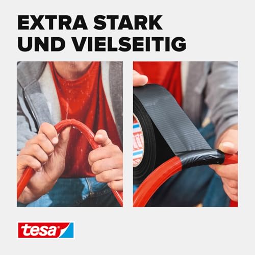 tesa extra Power Universal Gewebeband - Schwarz - 10 m x 50 mm – Ansicht 6